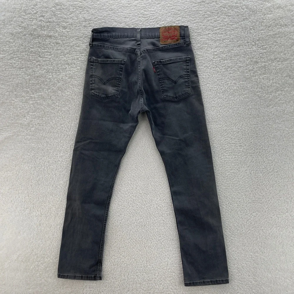 Levis 513 Jeans Mens 29x30 Gray Slim Straight Dark Wash Preppy Grunge Goth